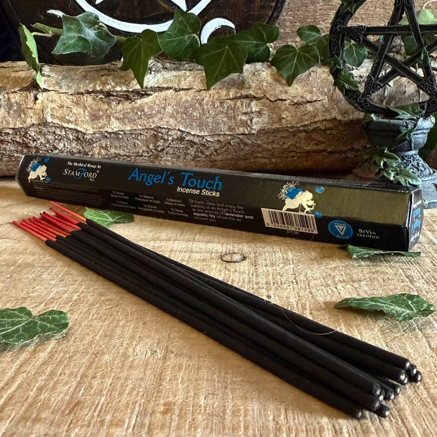 Step into the sacred circle of peace with Stamford’s Angel’s Touch Incense Sticks. Crafted in India using the finest perfumery raw materials, these enchanting sticks release a soft, celestial fragrance that cleanses the air and restores inner harmony. Allow the ethereal aroma to sweep through your space, lifting the veil of negativity and awakening the tranquil power of your spirit.

Each stick burn