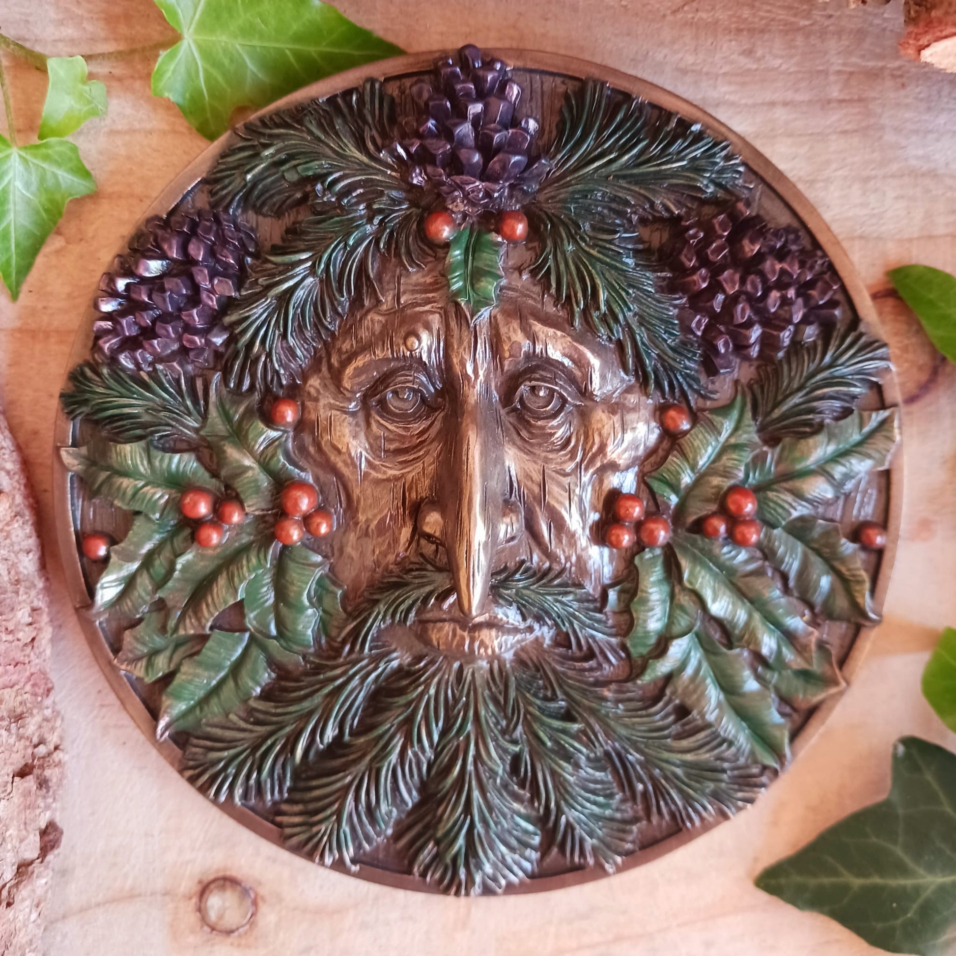 Bronzed Winter Tree Spirit Wall Plaque