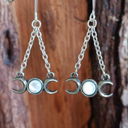 Alchemy Wiccan Moon Earrings