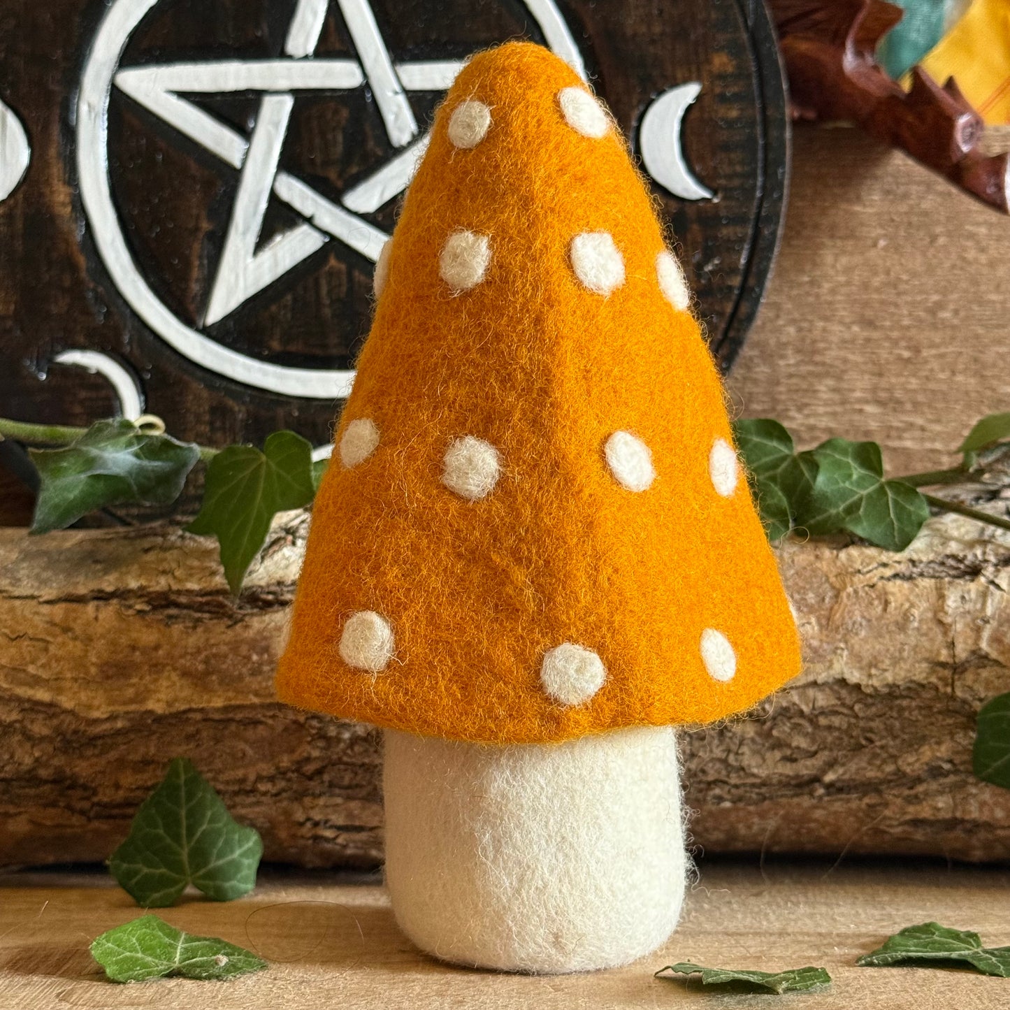 Step into the enchanted world of Buddhamoon, where forest dreams and woodland whimsy come alive. Our Felt Large Standing Mushroom Decoration is a playful delight—perfect for bringing a touch of pixie charm to your home. Decorate your mantle, desk, dresser, or any dry nook that could use a dash of magic and colour.