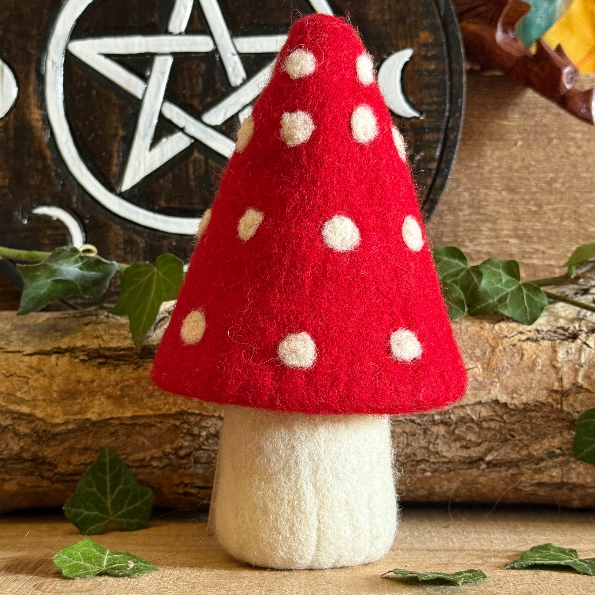 Step into the enchanted world of Buddhamoon, where forest dreams and woodland whimsy come alive. Our Felt Large Standing Mushroom Decoration is a playful delight—perfect for bringing a touch of pixie charm to your home. Decorate your mantle, desk, dresser, or any dry nook that could use a dash of magic and colour.
