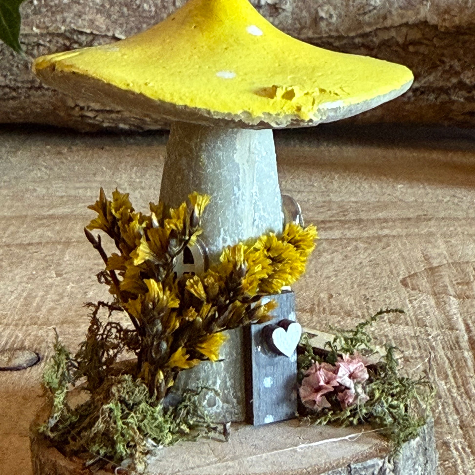 Step into a storybook world with our Spring Folk Art Mushroom Cottage, a charming miniature home inspired by blooming meadows and enchanted forests. Each cottage is hand painted with loving detail, featuring bright spring tones and floral folk art patterns that celebrate renewal and the magic of nature’s awakening.