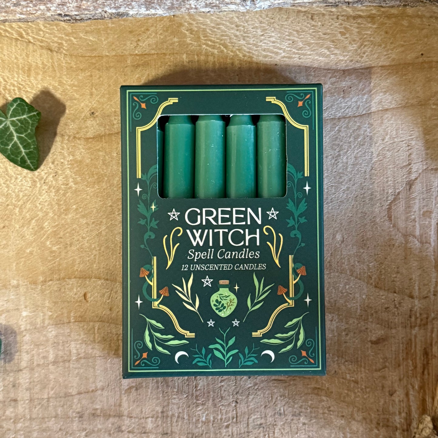 Green Witch Spell Candles – Pack of 12 Ritual Candles

Pack of 12 green witch spell candles for rituals, meditation, and intention setting. Unscented paraffin candles with approx 1 hour burn time.