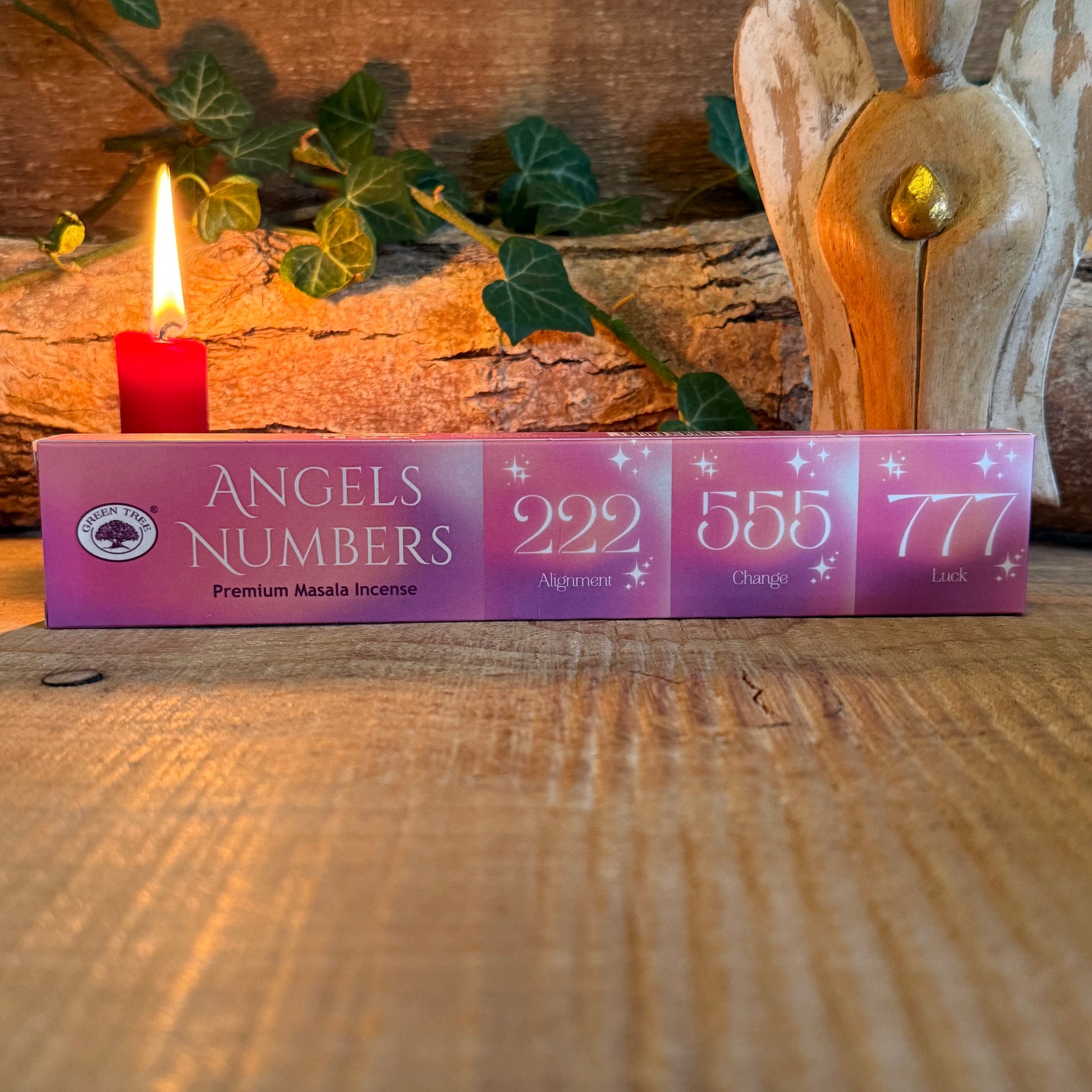 Awaken divine guidance and inner calm with Green Tree Angel Numbers Hand Rolled Natural Incense Sticks, available at buddhamoon.co.uk. Each stick is carefully handcrafted in India using traditional masala techniques and pure, natural ingredients—infused with mindfulness and devotion to support your spiritual journey.