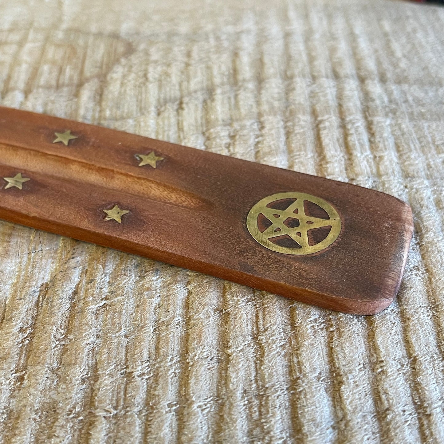 Incense Holder ash catcher brass inlay &nbsp;Pentagram