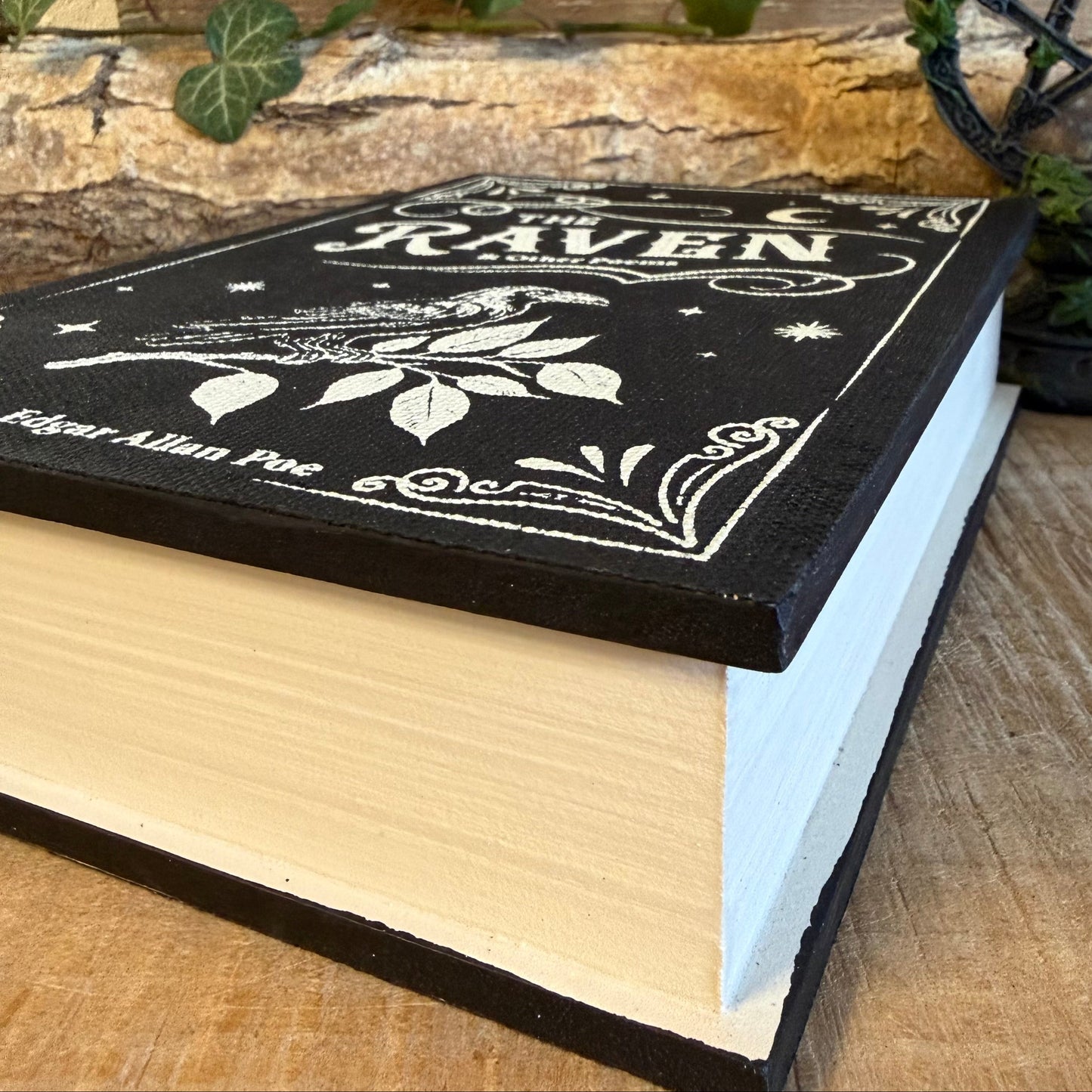 The Raven Book Storage Box – Gothic Secret Keepsake Holder

Store treasures in The Raven book-shaped storage box inspired by Edgar Allan Poe. Gothic secret storage, part of the Mystic Raven collection.