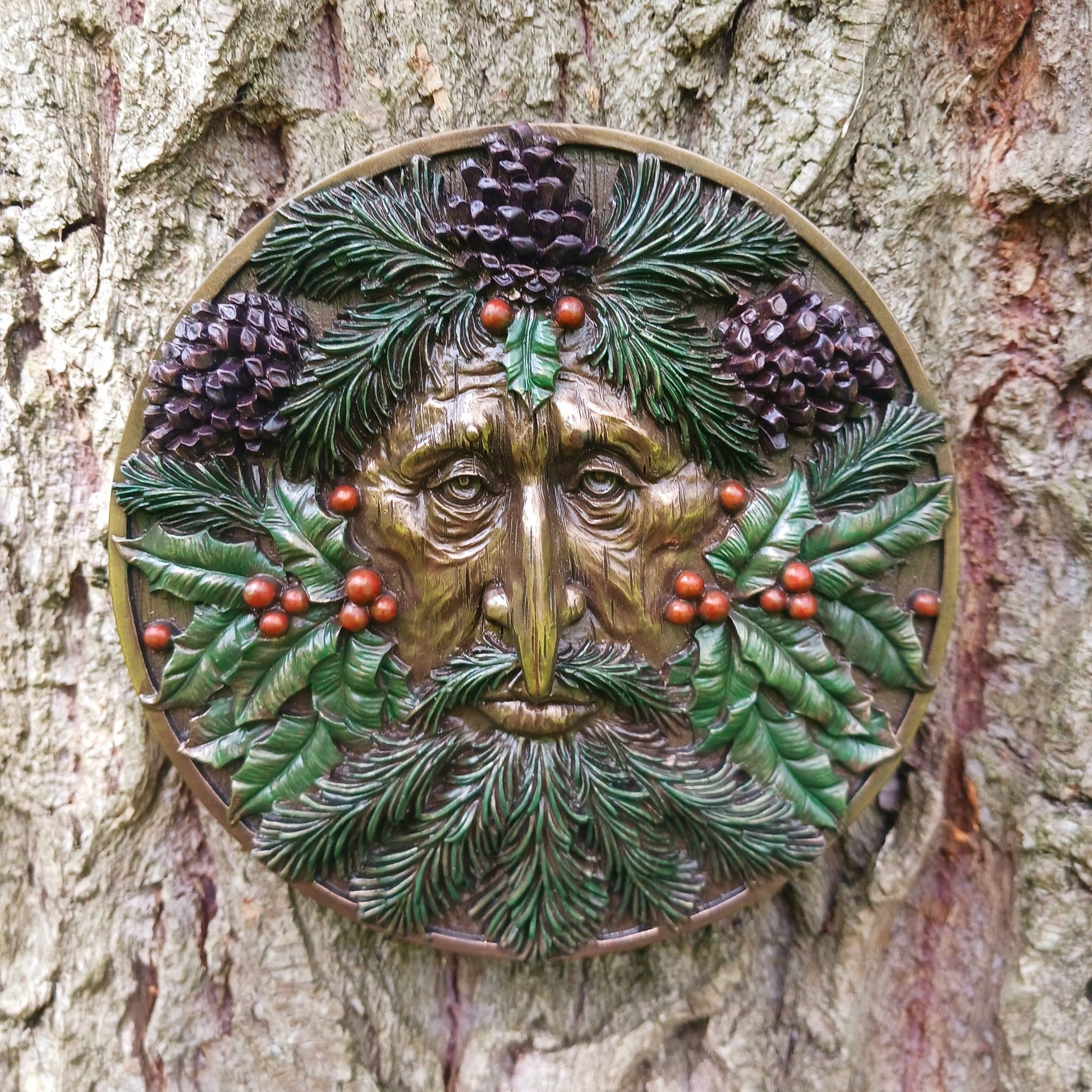 Bronzed Winter Tree Spirit Wall Plaque