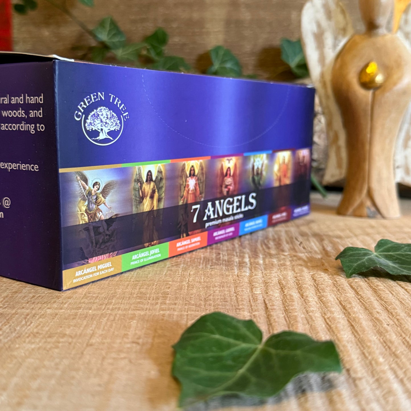 Invite divine guidance, protection, and spiritual clarity with Green Tree 7 Angels Hand Rolled Natural Incense Sticks, available at buddhamoon.co.uk. Handcrafted in India using traditional masala methods and natural ingredients, each stick releases a calming, uplifting fragrance designed to connect you with the energy of the seven archangels.