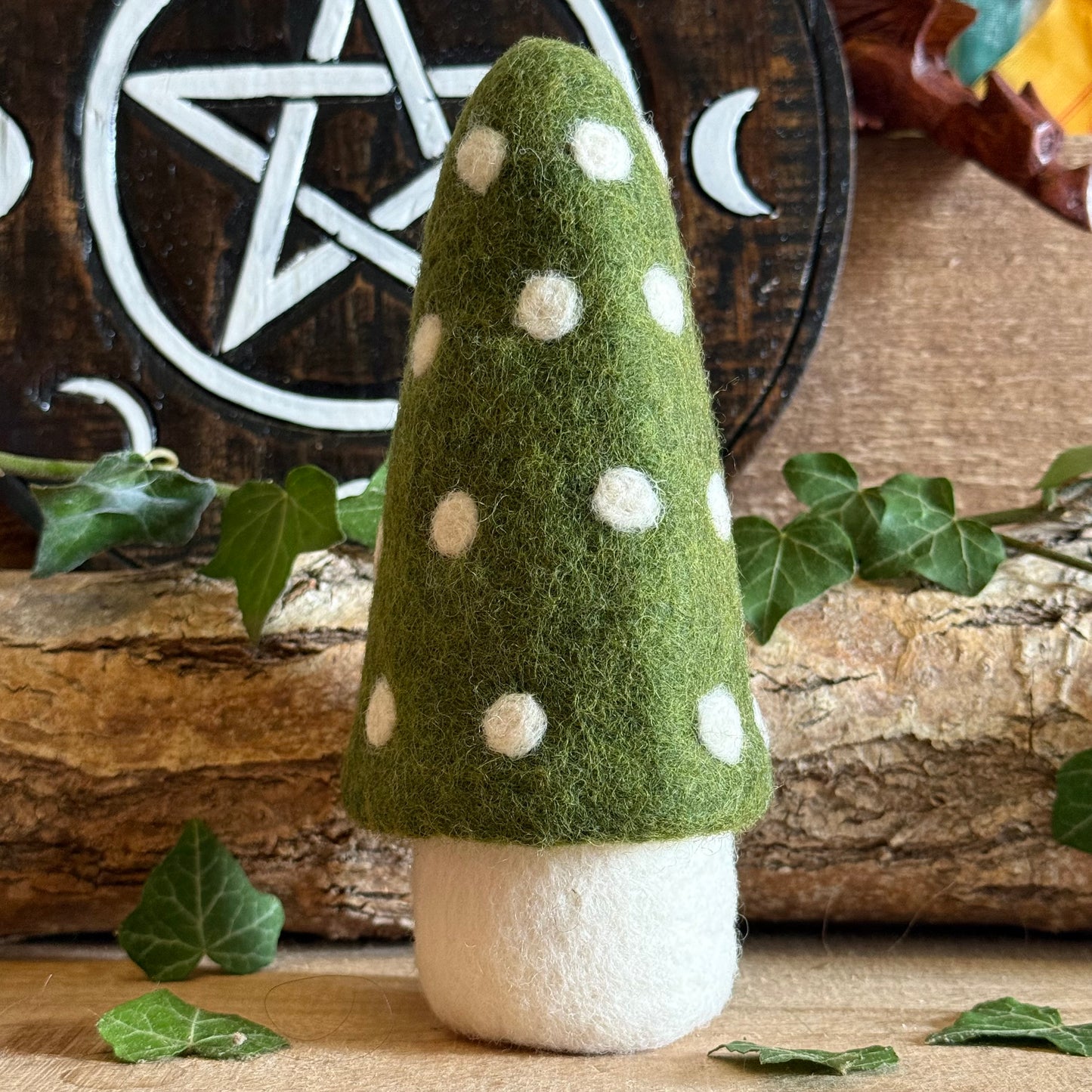 Step into the enchanted world of Buddhamoon, where forest dreams and woodland whimsy come alive. Our Felt Large Standing Mushroom Decoration is a playful delight—perfect for bringing a touch of pixie charm to your home. Decorate your mantle, desk, dresser, or any dry nook that could use a dash of magic and colour.