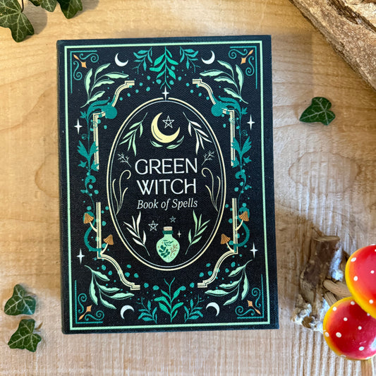 Store crystals and spells in the Green Witch book shaped storage box. Grimoire-style secret storage from the Green Witch mystical collection.