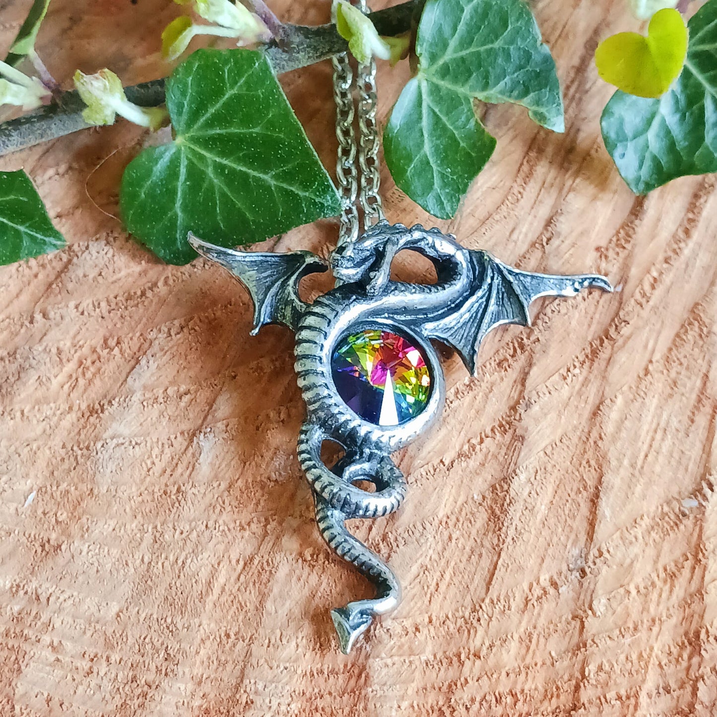 Anguis Aeternus Pendant & Chain Alchemy Dragon necklace