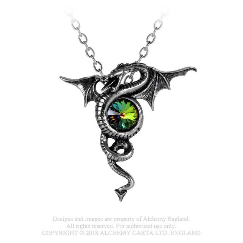 Anguis Aeternus Pendant & Chain Alchemy Dragon necklace