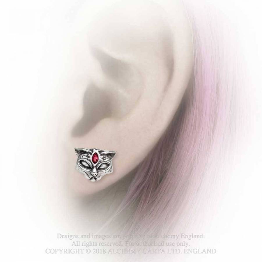 Sacred Cat Stud Earrings | Alchemy Cat Ear studs