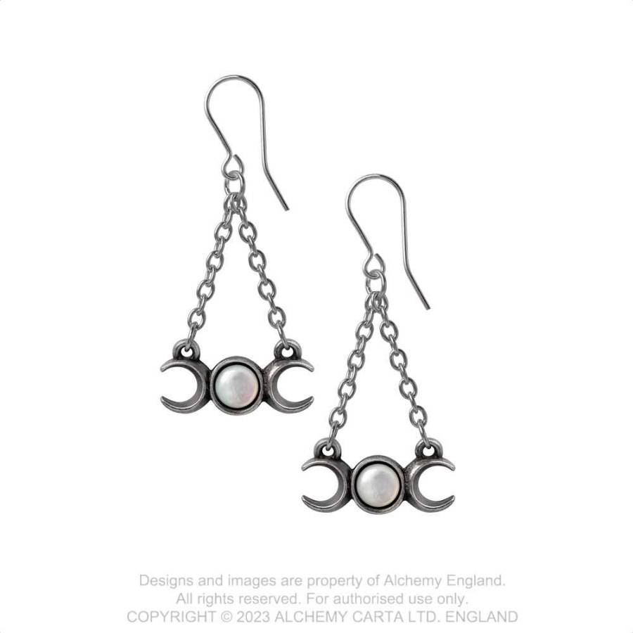 Alchemy Wiccan Moon Earrings