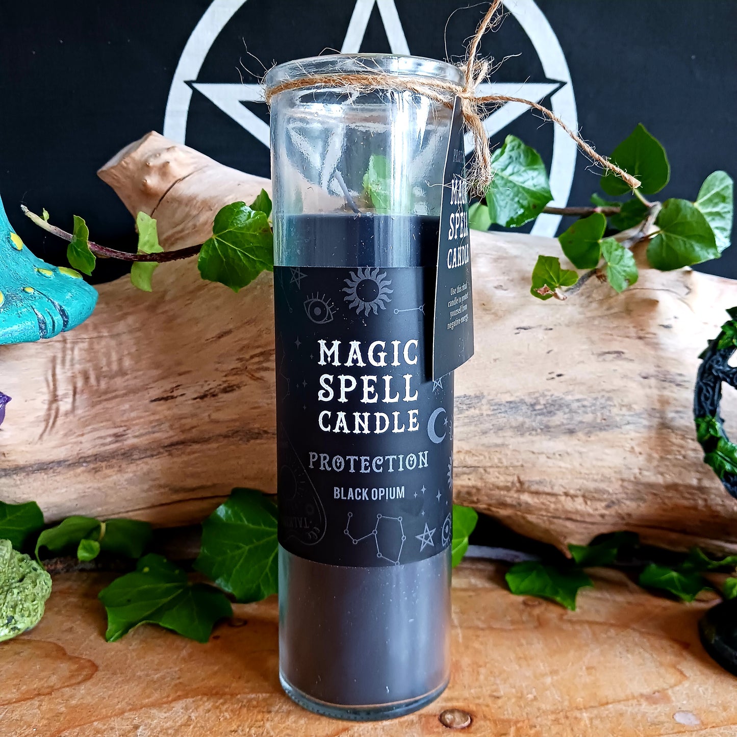 Inspired by traditional 7-day prayer candles, this Protection Magic Spell Candle is crafted to support rituals focused on protection, strength, and spiritual guidance. Infused with a rich, sensual opium fragrance, this candle creates a powerful atmosphere for intention-setting, meditation, and spiritual work.