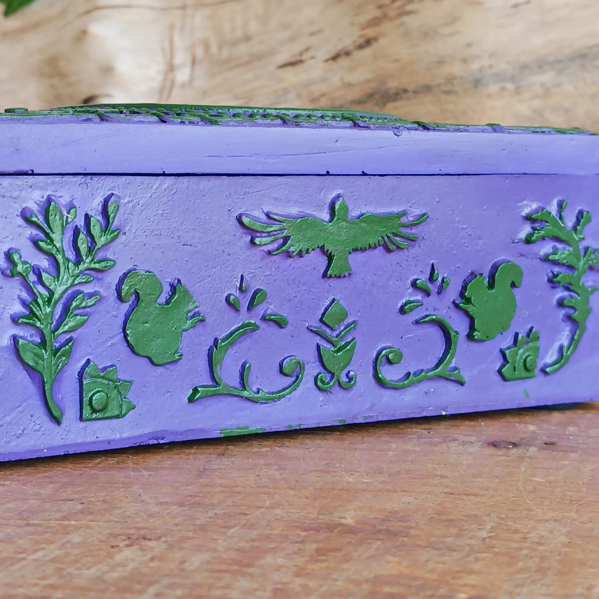 Bring magic, beauty, and function to your space with this exquisite hand-painted Tree of Life Wooden Box. Perfect for housing Tarot or Oracle decks, storing jewellery, trinkets, herbs, sage, spells, Feng Shui items, incense, stamps, and more, this vibrant box is as versatile as it is beautiful. The intricate Tree of Life design adds spiritual symbolism and charm, making it a stunning statement piece for your altar, desk, or shelf.