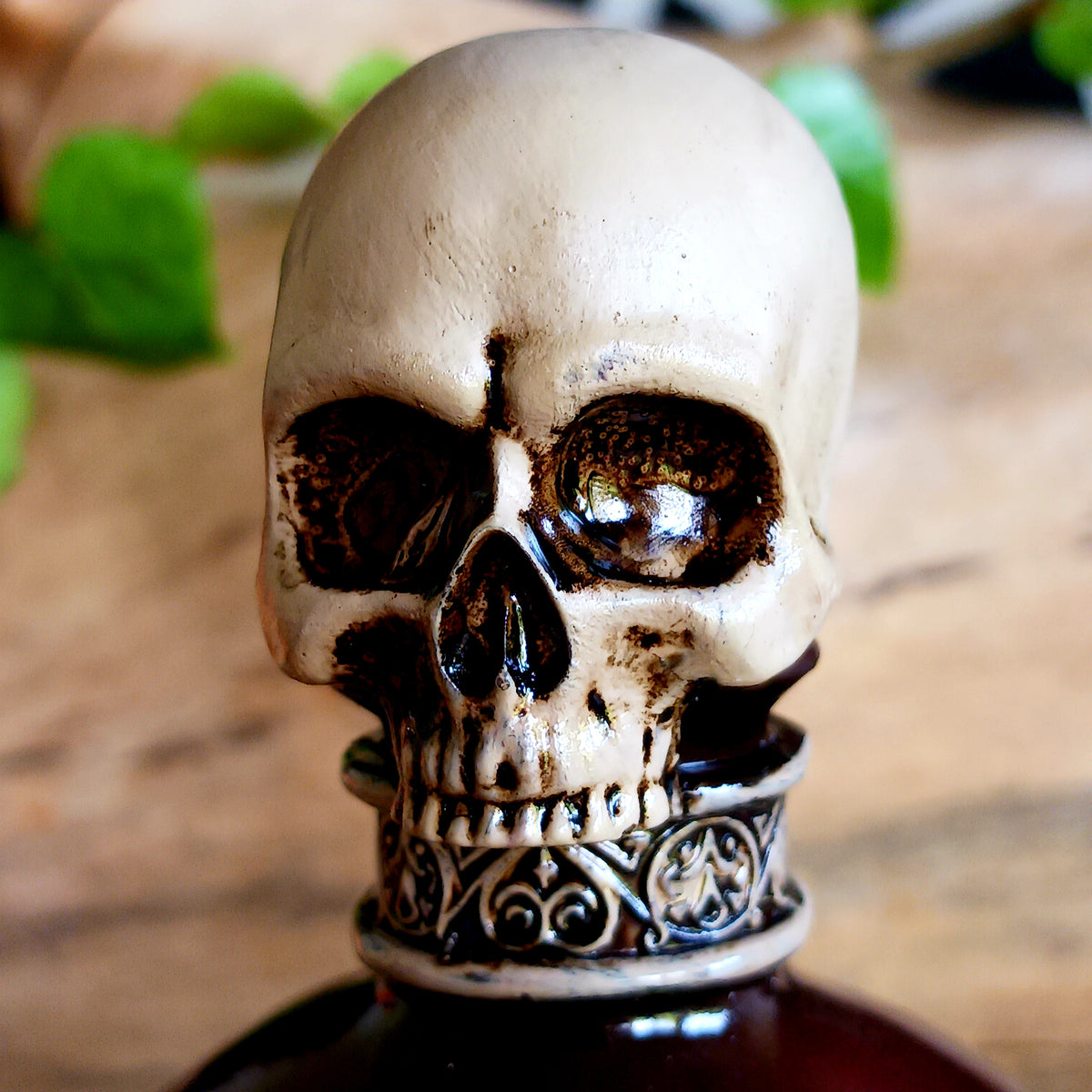 Add a touch of dark gothic elegance to your home with this striking Poison Potion Bottle decorative figurine. Designed to resemble a mysterious deadly potion bottle, it makes a dramatic addition to gothic, alternative, fantasy and Halloween-inspired interiors.