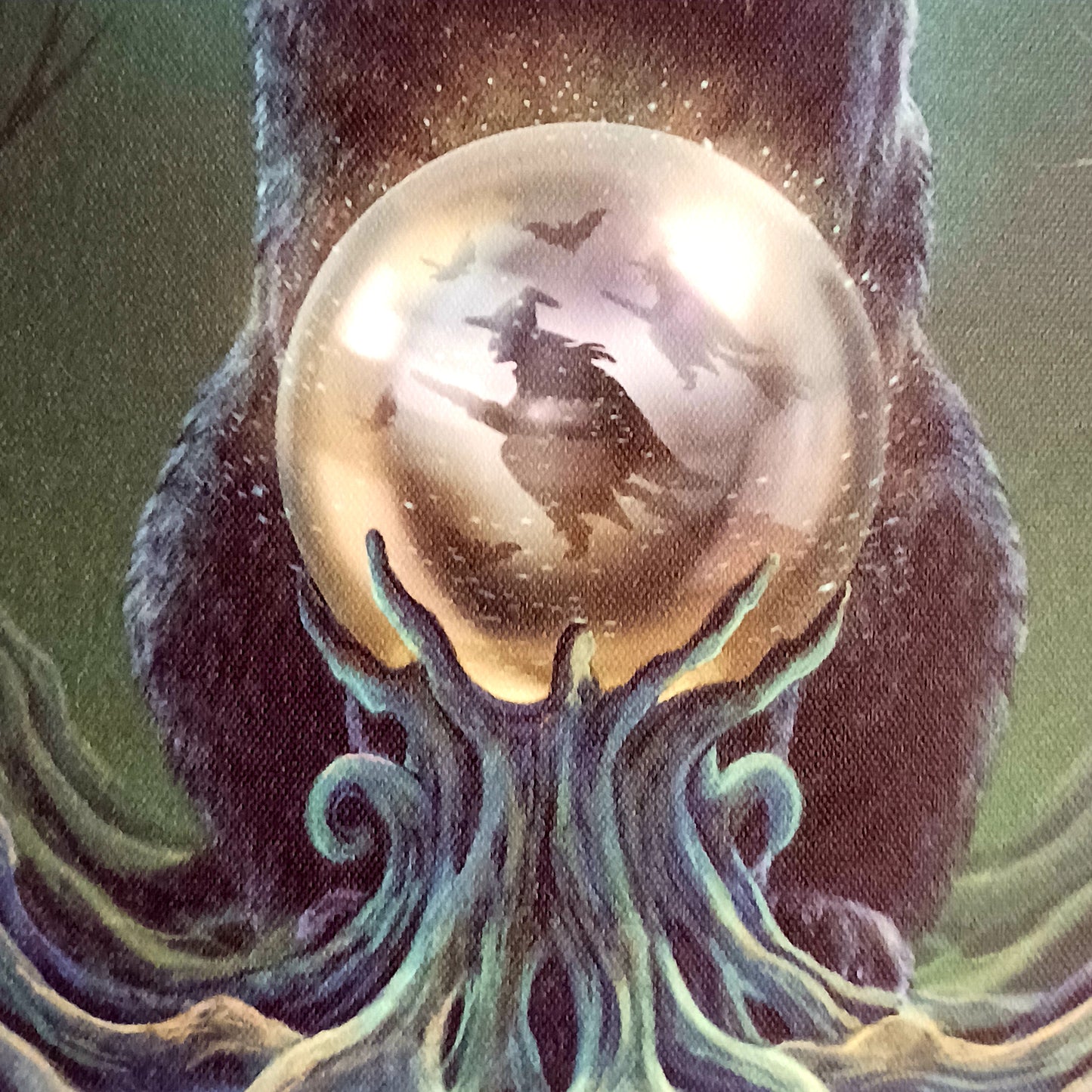 The Rise of the Witches Canvas Plaque by renowned fantasy artist Lisa Parker captures a powerful moment of witchcraft and feminine magic. 