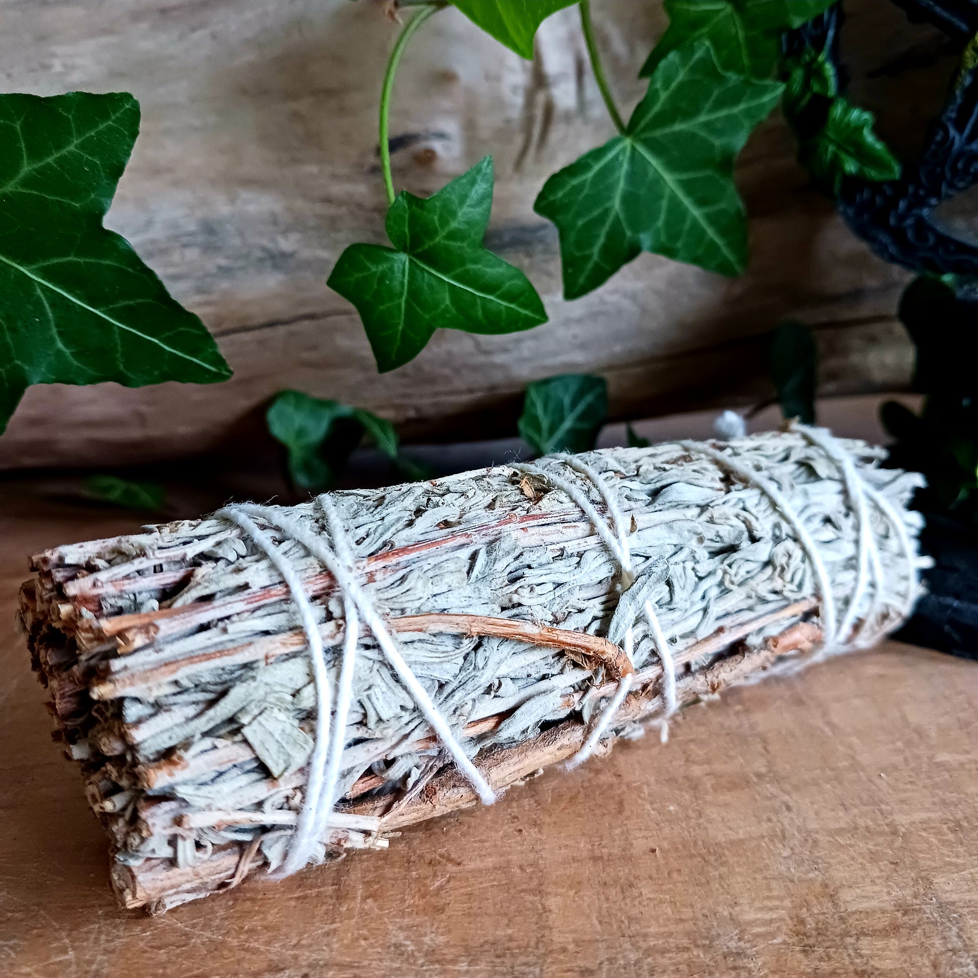 Bring balance, clarity, and positive energy into your space with our Blue Sage Smudge Stick (10cm). Traditionally used in cleansing rituals, Blue Sage—often referred to as Grandmother Sage—has long been valued for its ability to purify environments and promote calm, peaceful energy.