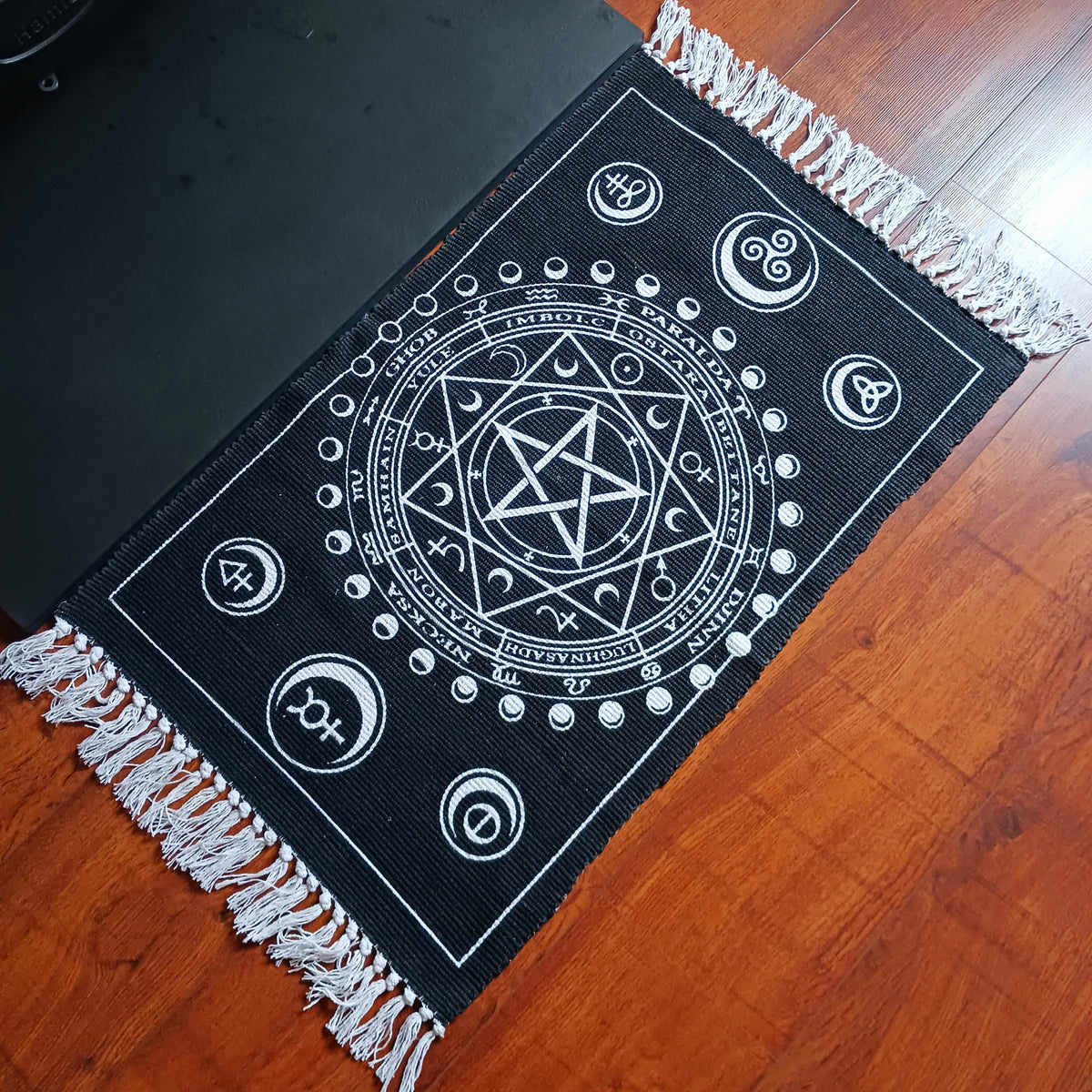 Cerialmonial Rugs Alchemy Gothic Rug | Wiccan Ritual with Sabbat Symbols – BuddhaMoon