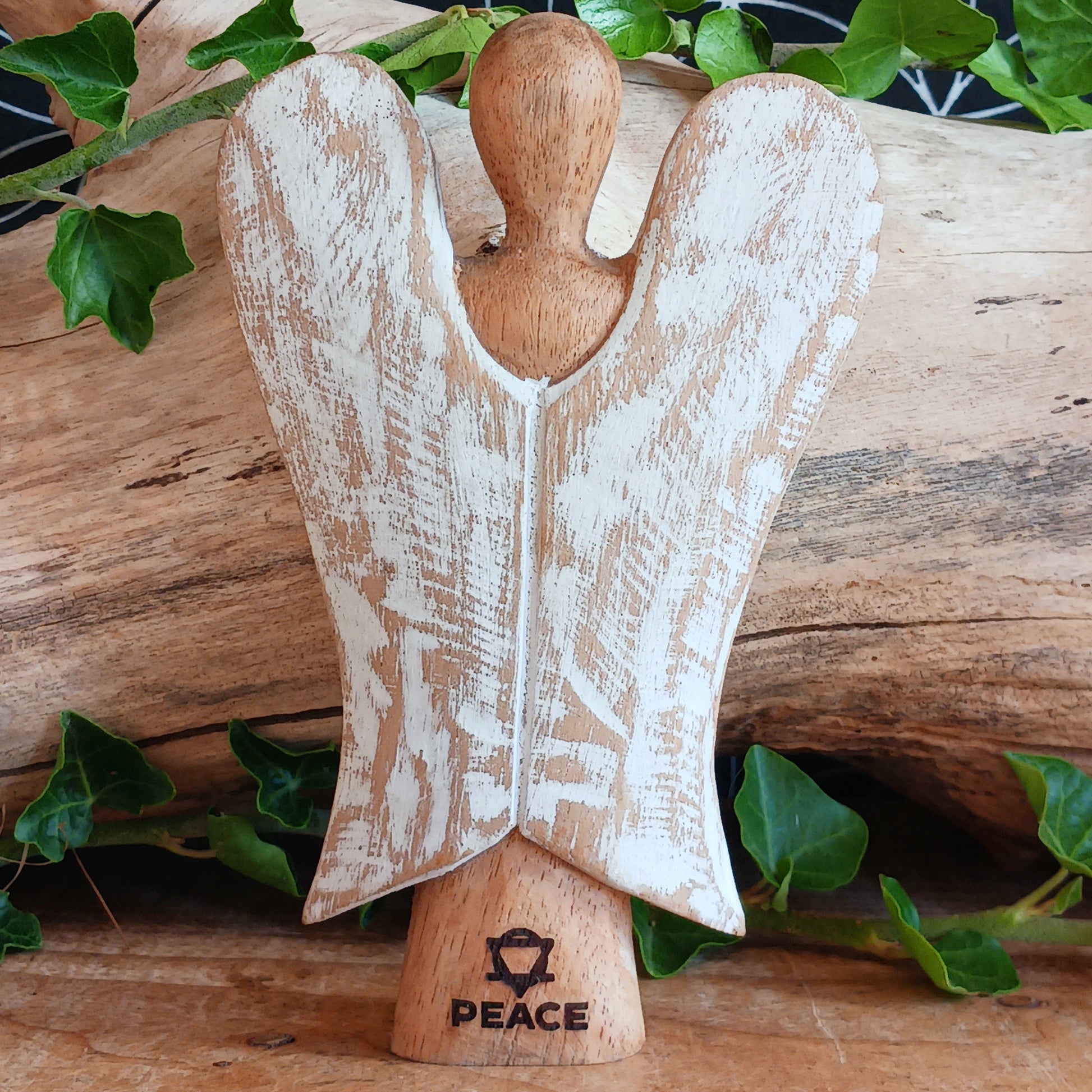 Share love, care, and cultural beauty with a hand-carved Hati-Hati Wooden Angel of Peace. Ethically crafted in the mountain villages of Indonesia, each angel is made from sustainable Suar wood – a tropical hardwood known for its durability and beautiful grain.