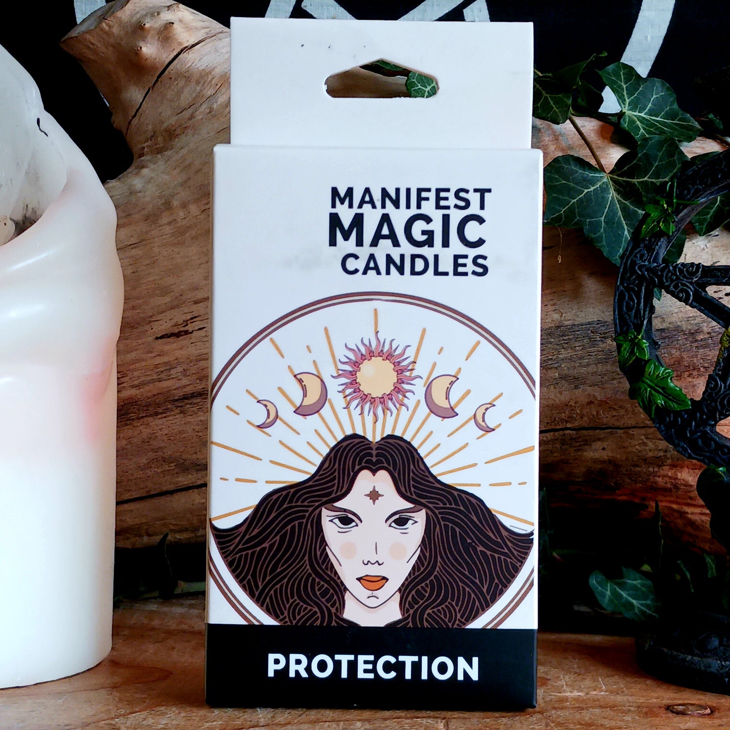Ignite your desires and elevate your spiritual journey with the Transformation Manifest Magic Candle.&  This Ivory Candle, beautifully handcrafted and infused with powerful intention, is a tool for deep grounding and transformation. Its stabilizing energy anchors you to the physical realm, promoting a sense of security, strength, and inner balance.