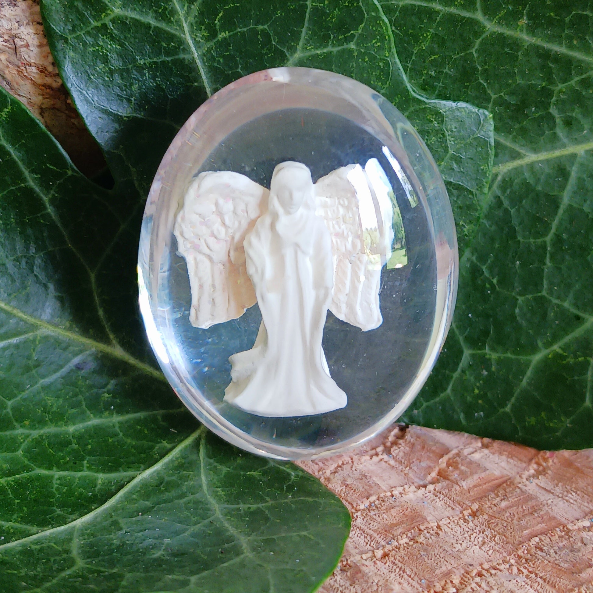 Carry this stone in your pocket or purse to use as a worry stone.  As you hold this stone in your hand, imagine the Angel's calm presence surrounding you. Imagine yourself letting go of hurts or worries.
