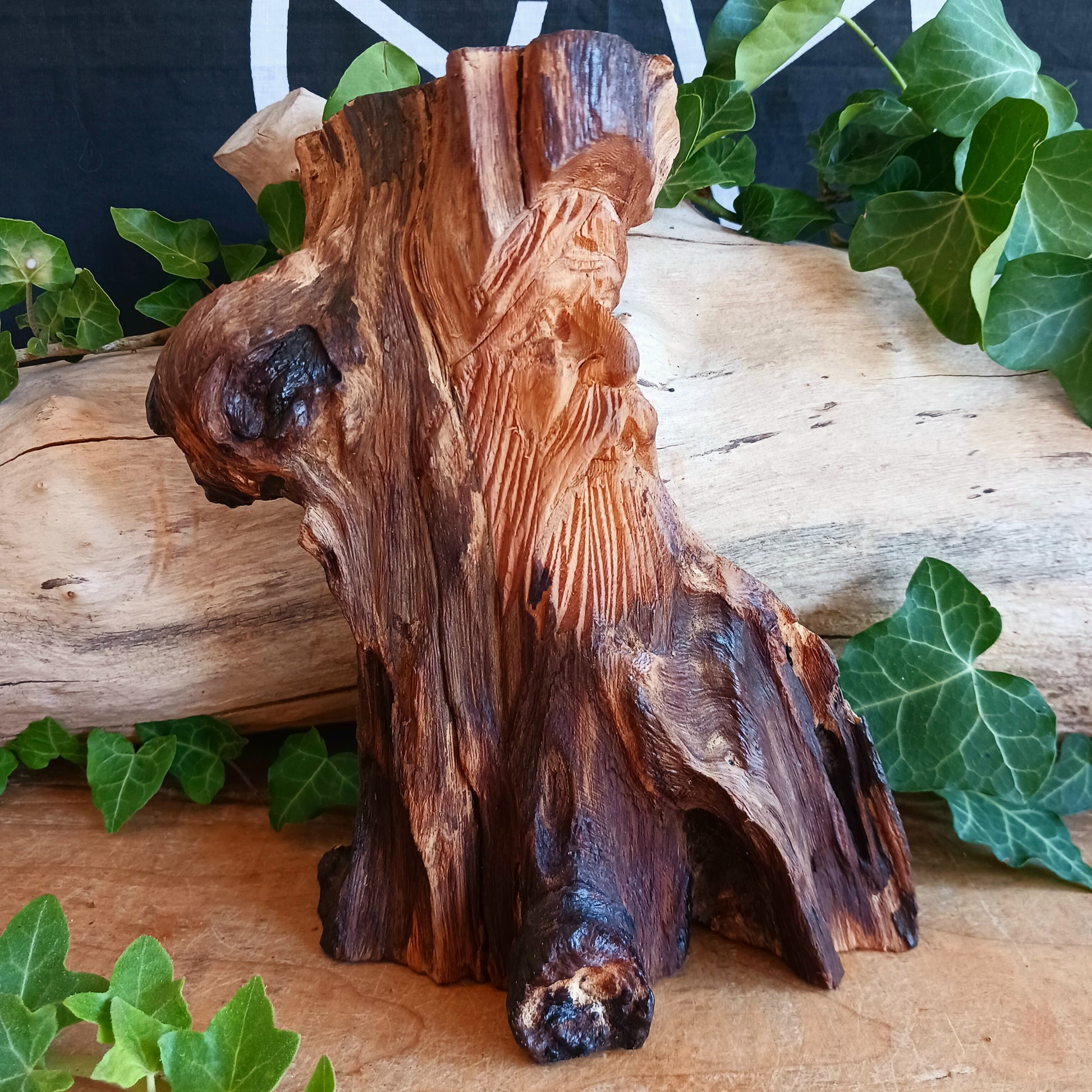 Bring a touch of magic to your home with this beautifully hand carved wooden wizard sculpture, expertly crafted by skilled artisans in Bali. Featuring two wise wizards, this enchanting piece celebrates folklore, fantasy and traditional craftsmanship, making it a unique addition to any home, altar or collection.