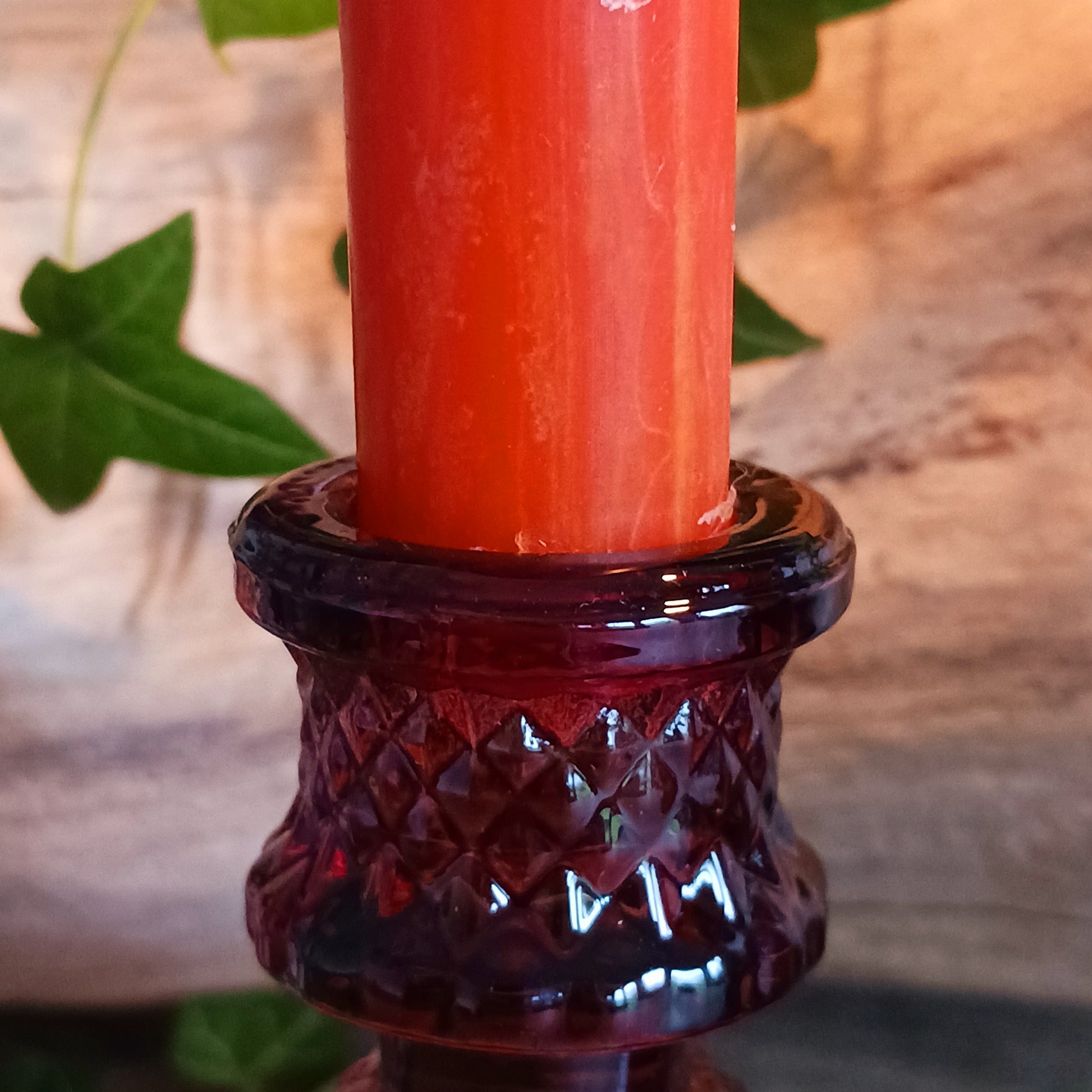 Add bold elegance to your table décor with the Vintage Dinner Candle Holder in Vampire Red. Crafted from high-quality glass, this striking taper candle holder features a deep, dramatic red hue that instantly enhances any setting with warmth, romance, and sophistication.