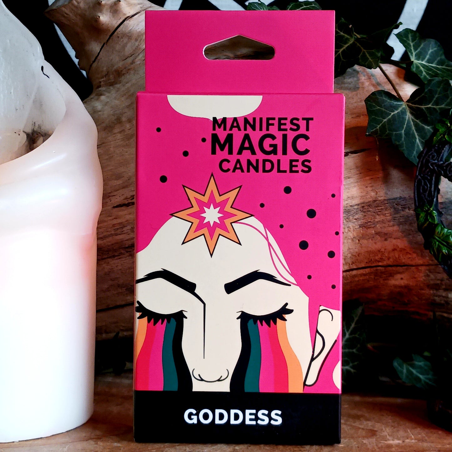 Ignite your inner power with this set of 12 Goddess Manifest Magic Candles in Pink — a beautifully handcrafted tool for grounding, manifestation, and spiritual balance. Infused with powerful intention, this candle enhances meditation, rituals, or everyday moments of self-reflection.