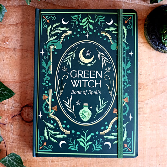 The Green Witch A5 Notebook is a beautifully crafted journal for spellcraft, study, and mindful reflection. Featuring a striking Green Witch design, this notebook is ideal for recording rituals, herbal knowledge, intentions, or daily thoughts.