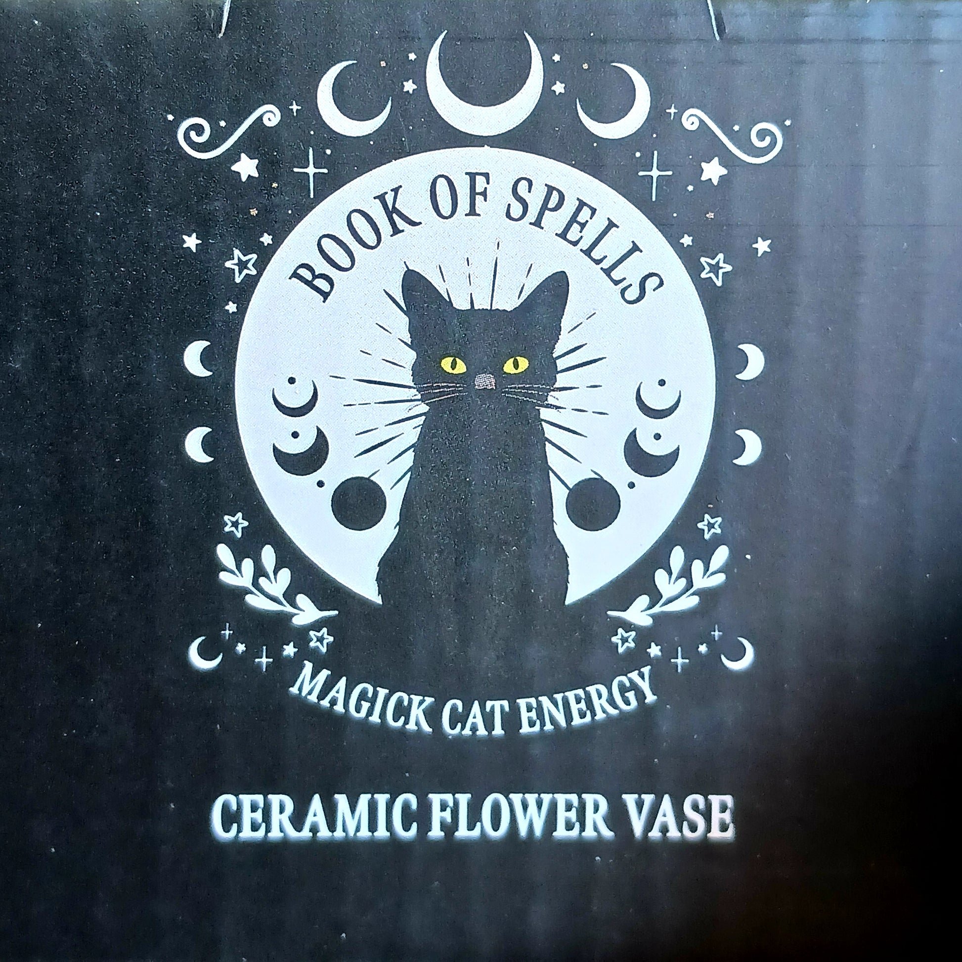 Bring a touch of dark enchantment to your home décor with the Black Cat Spell Book Ceramic Vase. Designed to resemble an ancient magical spell book, this unique ceramic vase transforms fresh flowers, dried stems, or decorative arrangements into a captivating gothic display. Featuring an elegant black cat-inspired design, it’s the perfect statement piece for bookshelves, side tables, mantels, or altar-inspired interiors.