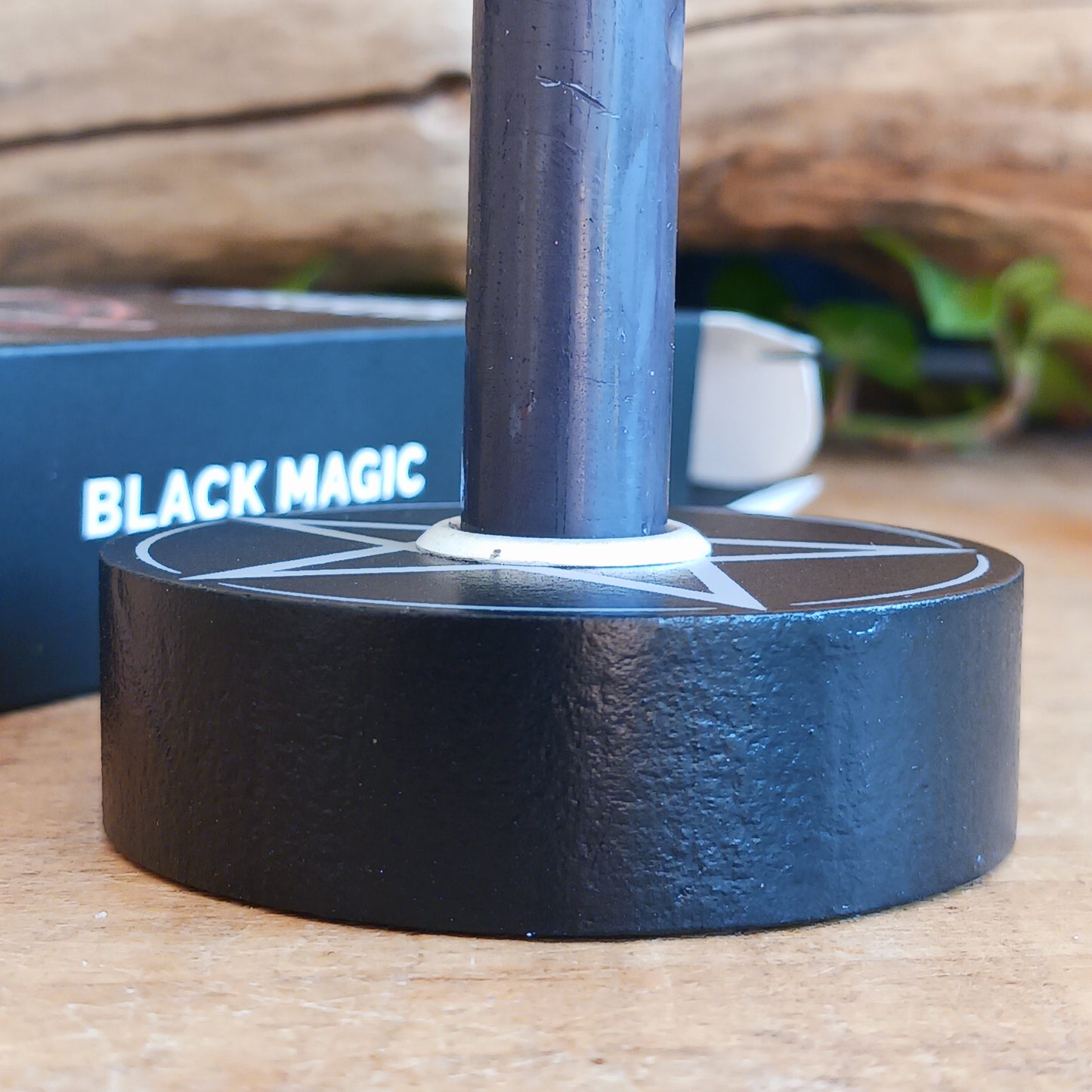 Featuring a striking Pentagram design, this spell candle holder is perfectly sized for holding a single spell candle while it burns during magical workings, rituals and spell casting. A practical and atmospheric addition to any witchcraft altar, sacred space or mystical home décor collection.