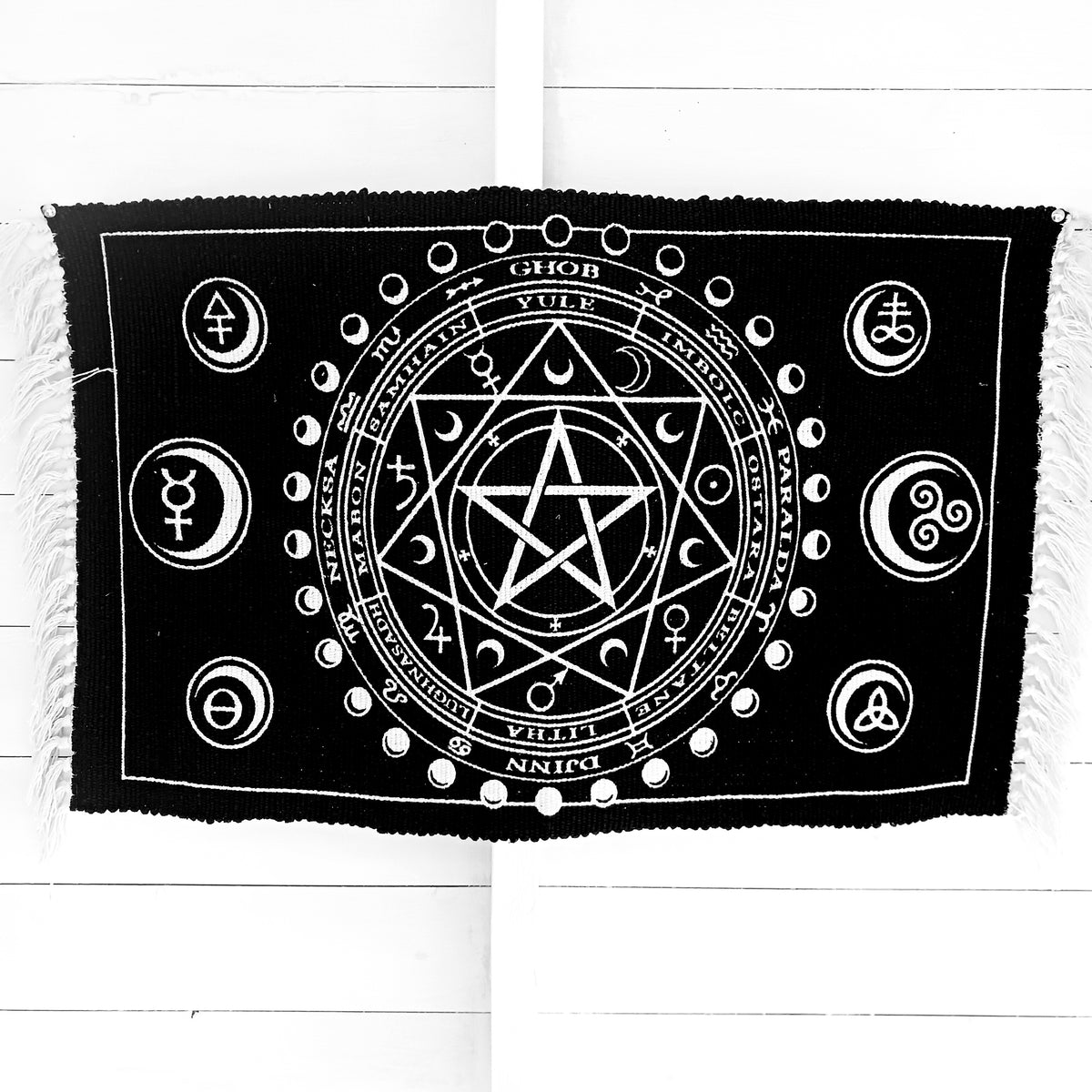 Cerialmonial Rugs Alchemy Gothic Rug | Wiccan Ritual with Sabbat Symbols – BuddhaMoon