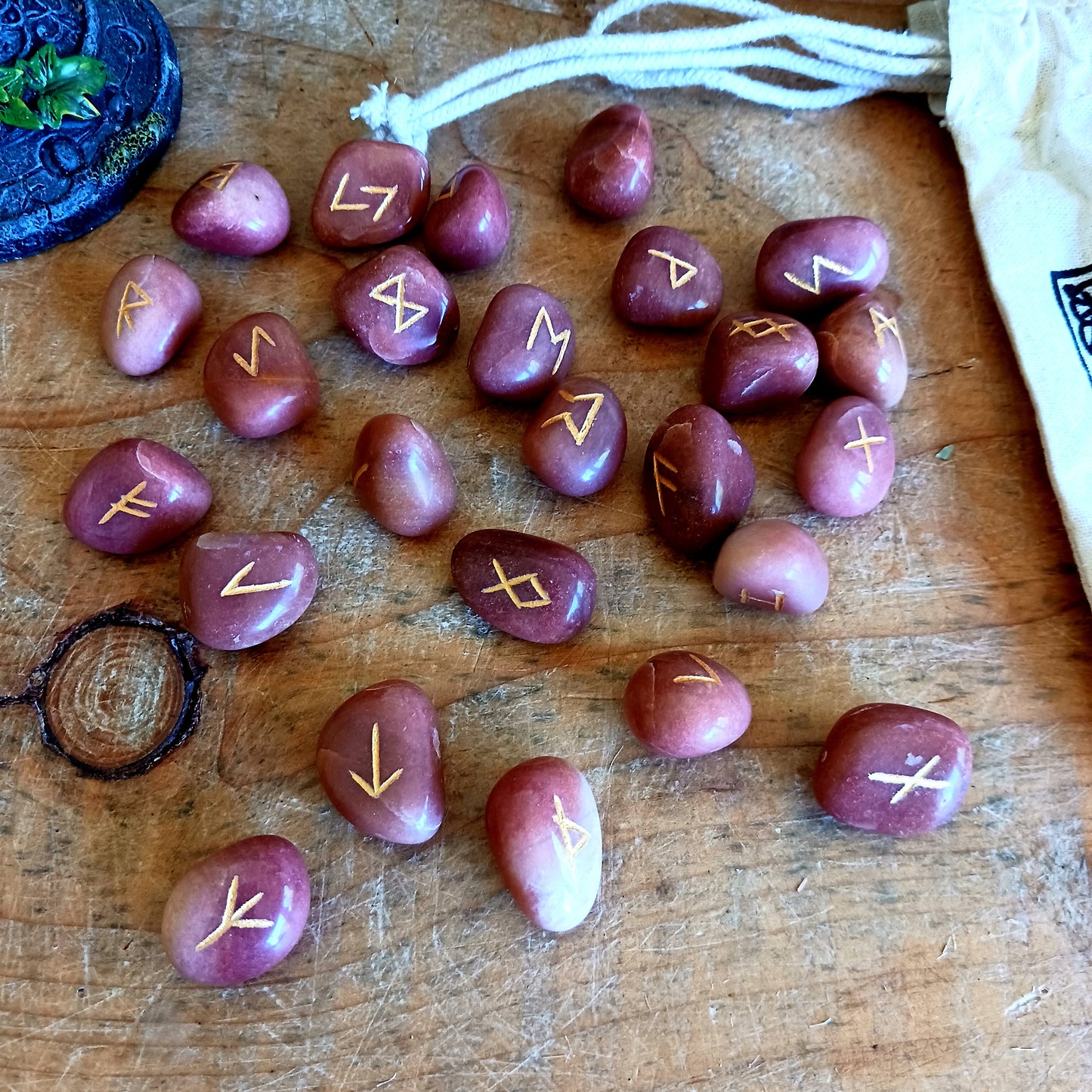 Runes Stone Set | Red Aventurine
