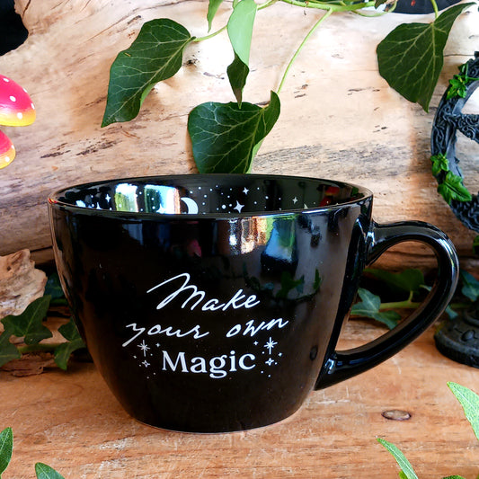 Make your own magic with every warm brew with this enchanting Starry Sky Magical Affirmation Mug. Featuring a beautiful celestial design inspired by a vast, star-filled night sky inside the mug, it brings a touch of wonder and positive energy to your everyday tea or coffee ritual.