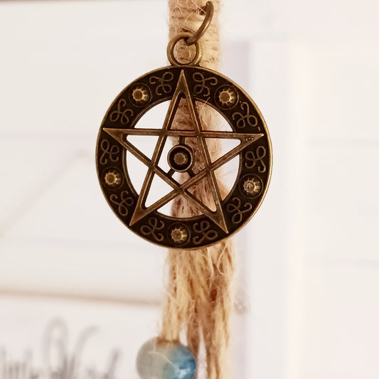 Invite positive energy into your home with these decorative Hanging Witch Protection Bells. Traditionally hung on or beside a doorway, witches' bells are associated with protection, spiritual cleansing and warding off negative energy. Their gentle ringing is believed in folk traditions to help clear unwanted energies and encourage a more peaceful atmosphere.