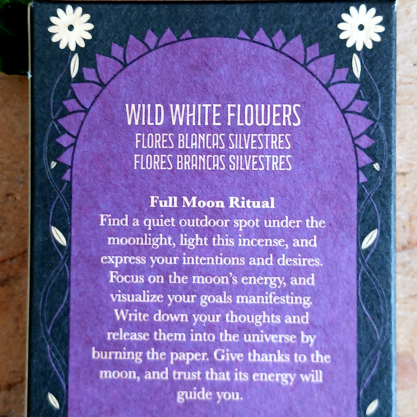 Invite magic into your full moon rituals with the Sagrada Madre Ritual Full Moon Incense. Handcrafted in Argentina, each stick is made from a natural blend of aromatic concentrated oils, charcoal, salt, and a plant-based binder.