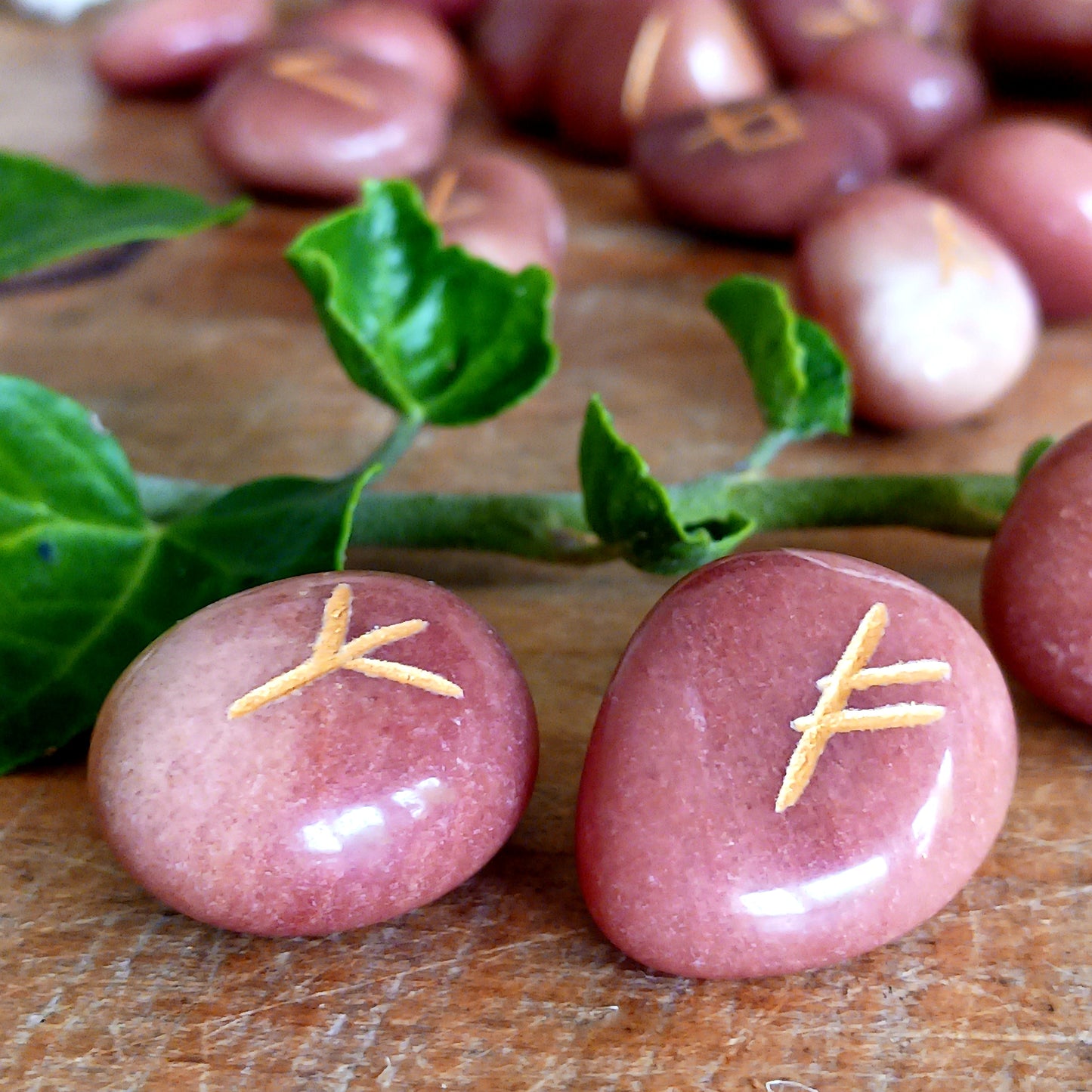 Runes Stone Set | Red Aventurine
