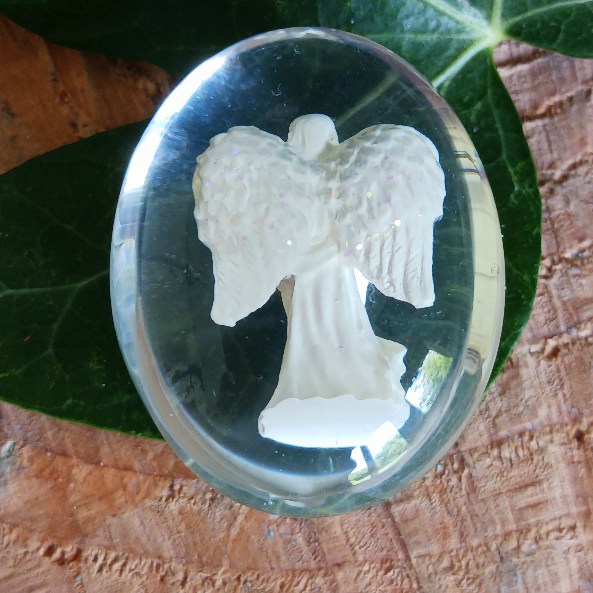 Carry this stone in your pocket or purse to use as a worry stone.  As you hold this stone in your hand, imagine the Angel's calm presence surrounding you. Imagine yourself letting go of hurts or worries.