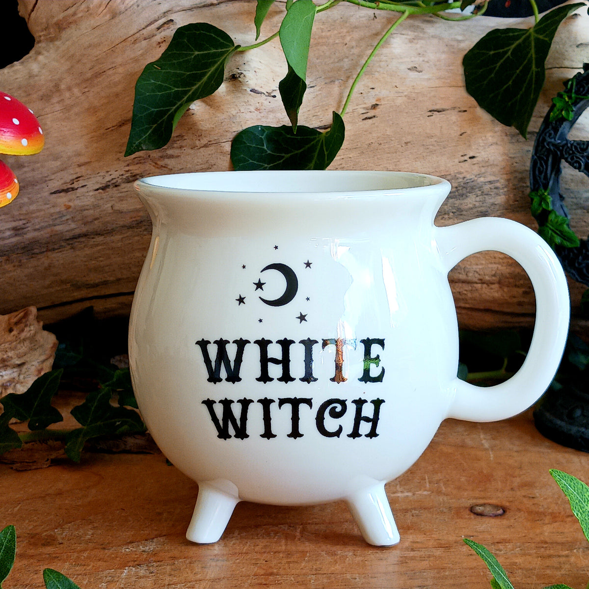 Add a little witchy magic to your kitchen with this charming White Witch Cauldron Mug. Designed in the shape of a traditional cauldron and finished in brilliant white, this quirky mug features the words “White Witch” for a magical finishing touch.