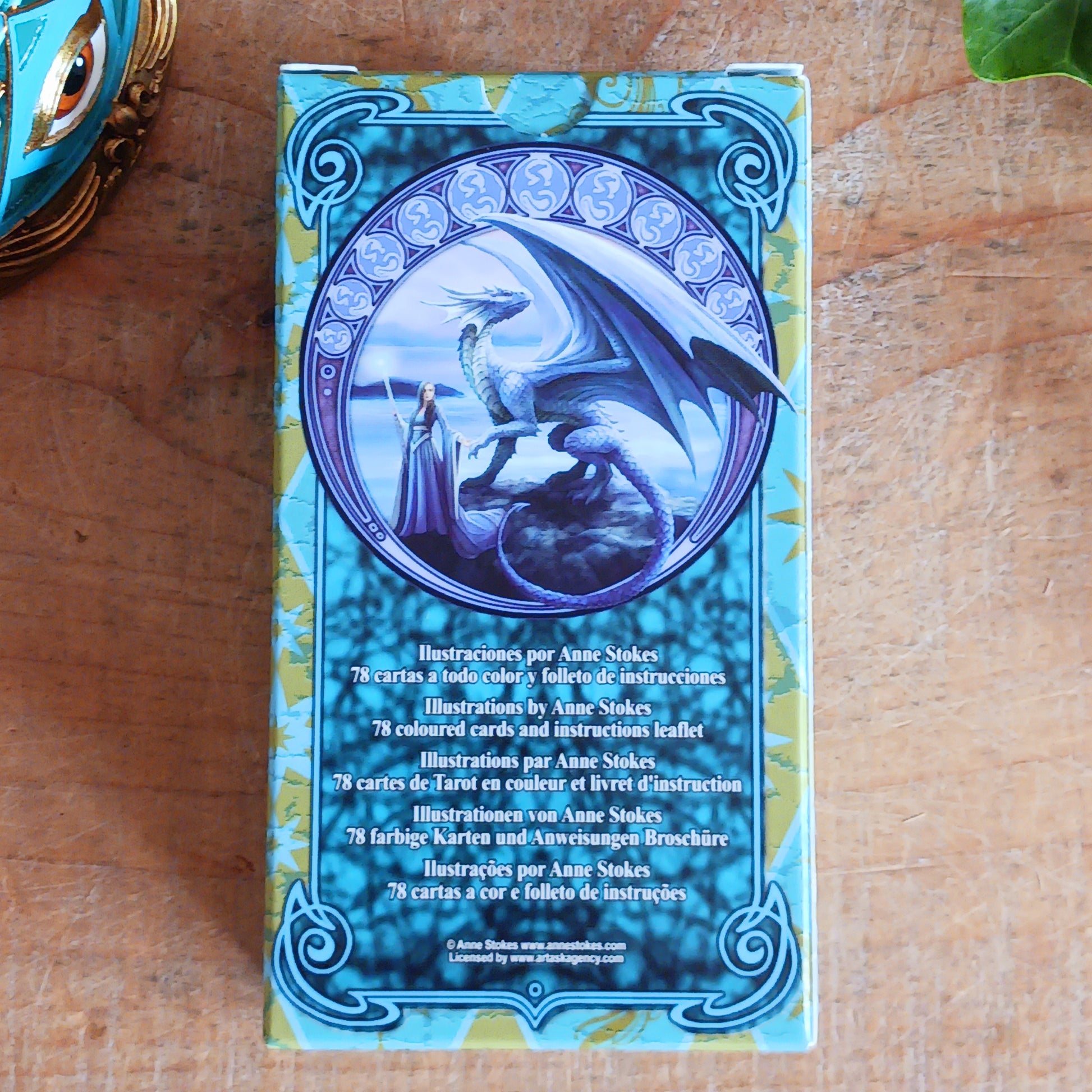 Step into a mystical world of magic and myth with The Legends Tarot Deck, featuring the captivating artwork of renowned fantasy artist Anne Stokes. This beautifully crafted deck includes 78 traditional tarot cards—22 Major Arcana and 56 Minor Arcana—each adorned with Anne’s enchanting illustrations of magical beings, mythical creatures, and otherworldly realms.