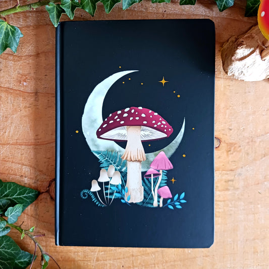 The Forest Mushroom A5 Notebook brings woodland magic to your desk with a beautifully illustrated mystical mushroom design.
