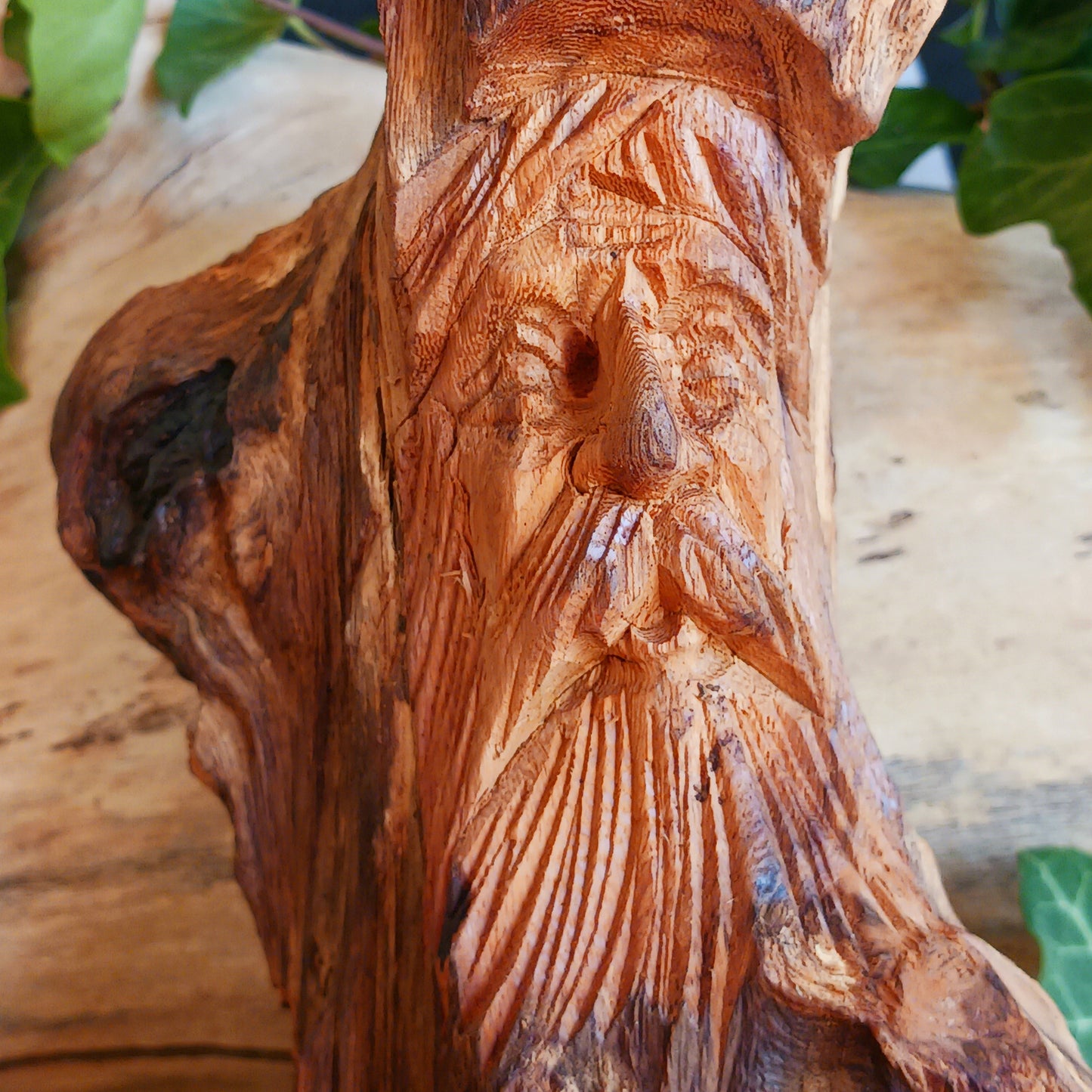 Bring a touch of magic to your home with this beautifully hand carved wooden wizard sculpture, expertly crafted by skilled artisans in Bali. Featuring two wise wizards, this enchanting piece celebrates folklore, fantasy and traditional craftsmanship, making it a unique addition to any home, altar or collection.