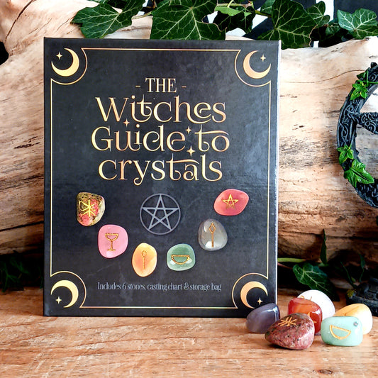 Unlock your inner magic with the Witches Guide to Crystals Gift Set, a beautifully curated kit for crystal divination and manifestation. This enchanting set includes six unique tumble stones—each with its own mystical meaning and purpose—alongside a casting chart to guide your spiritual practice.